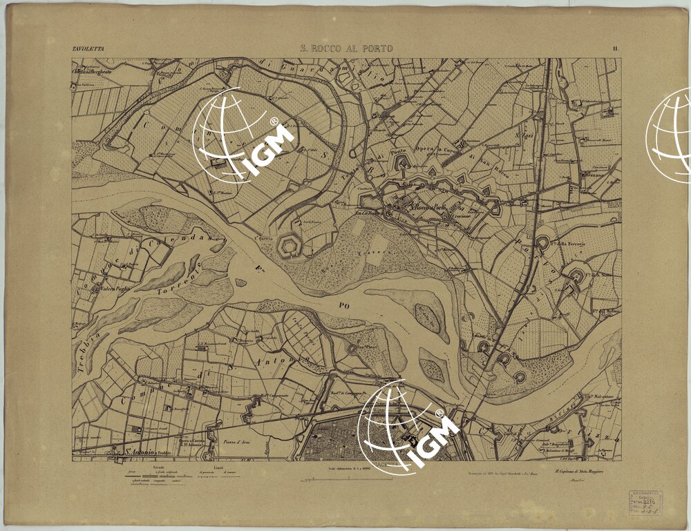 Valle del Po - Piacenza, Cremona, Pizzighettone - Tavola 11 - San Rocco al Porto