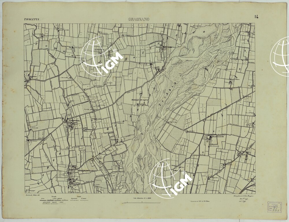 Valle del Po - Piacenza, Cremona, Pizzighettone - Tavola 14 - Gragnano