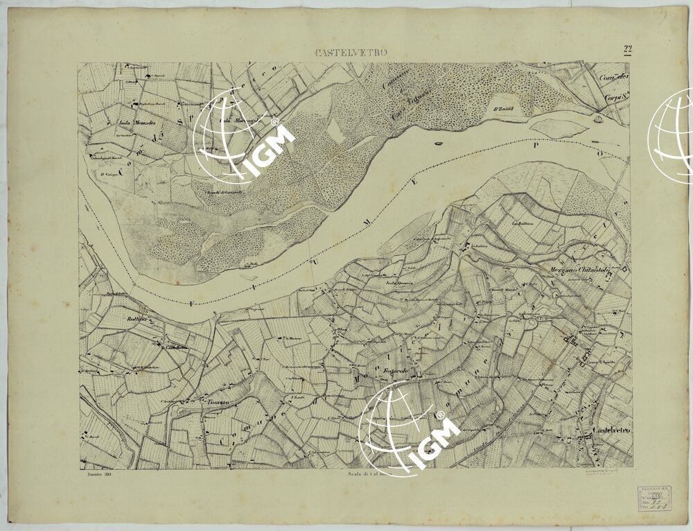 Valle del Po - Piacenza, Cremona, Pizzighettone - Tavola 22 - Castelvetro