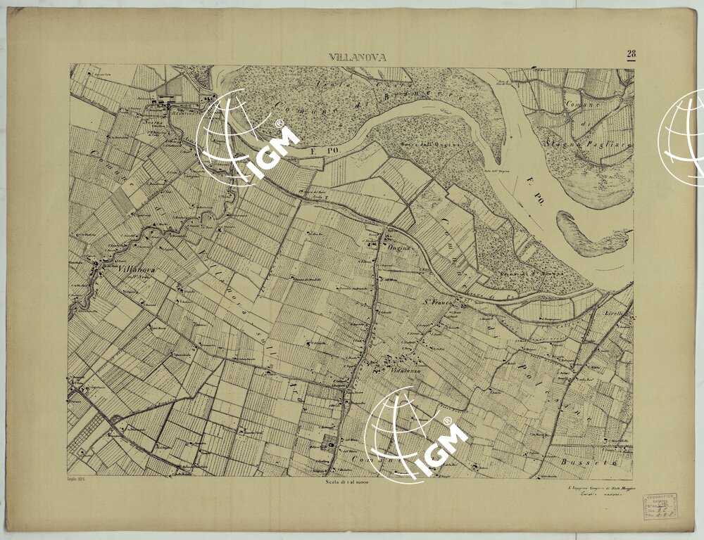 Valle del Po - Piacenza, Cremona, Pizzighettone - Tavola 28 - Villanova