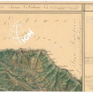 CARTA TOPOGRAFICA DEL COMPARTIMENTO LUCCHESE ESEGUITA D'ORDINE DI SUA ECCELLENZA IL SIGNOR TENENTE GENERALE CAV. G. DE LAUGIER CONTE DI BELLECOUR MINISTRO DELLA GUERRA - SEZIONE N. 2 COLONNA N. 3