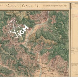 CARTA TOPOGRAFICA DEL COMPARTIMENTO LUCCHESE ESEGUITA D'ORDINE DI SUA ECCELLENZA IL SIGNOR TENENTE GENERALE CAV. G. DE LAUGIER CONTE DI BELLECOUR MINISTRO DELLA GUERRA - SEZIONE N. 4 COLONNA N. 2