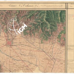 CARTA TOPOGRAFICA DEL COMPARTIMENTO LUCCHESE ESEGUITA D'ORDINE DI SUA ECCELLENZA IL SIGNOR TENENTE GENERALE CAV. G. DE LAUGIER CONTE DI BELLECOUR MINISTRO DELLA GUERRA - SEZIONE N. 4 COLONNA N. 4