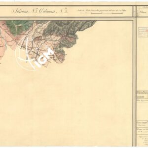 CARTA TOPOGRAFICA DEL COMPARTIMENTO LUCCHESE ESEGUITA D'ORDINE DI SUA ECCELLENZA IL SIGNOR TENENTE GENERALE CAV. G. DE LAUGIER CONTE DI BELLECOUR MINISTRO DELLA GUERRA - SEZIONE N. 5 COLONNA N. 5