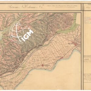 CARTA TOPOGRAFICA DEL COMPARTIMENTO LUCCHESE ESEGUITA D'ORDINE DI SUA ECCELLENZA IL SIGNOR TENENTE GENERALE CAV. G. DE LAUGIER CONTE DI BELLECOUR MINISTRO DELLA GUERRA - SEZIONE N. 6 COLONNA N. 3