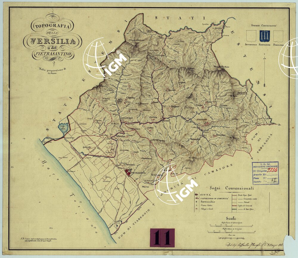 TOPOGRAFIA DELLA VERSILIA O DEL PIETRASANTINO