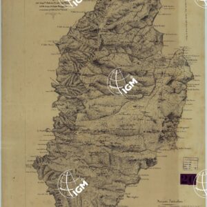 PIANO DELL'ISOLA DI CAPRAIA  LEVATO NELLA CAMPAGNA DELL'ANNO 1843 DAL LUOG.TE FEDERICI 1° DAL CAP.NO BASSO DEL R. CORPO DI STATO AMGGIORE E RICONOSCIUTO NEL 1883 DAL TEN.TE GHILARDI.