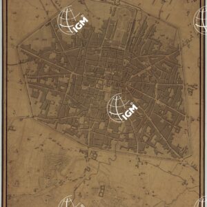 PIANTA DI BOLOGNA E SUOI DINTORNI 1850.