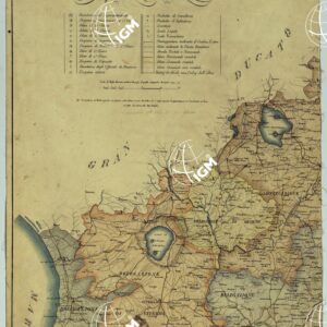 CARTA COROGRAFICA DELLO STATO PONTIFICIO INDICANTE LE DOGANE I POSTI ARMATI DALLA TRUPPA DI FINANZA, LE STRADE DOGANALI, LA FASCIA BIMILIARE DI DIVIETO E LE DOGANE ESTERE CHE CORRISPONDONO ALLE PONTIFICIE.