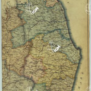 CARTA COROGRAFICA DELLO STATO PONTIFICIO INDICANTE LE DOGANE I POSTI ARMATI DALLA TRUPPA DI FINANZA, LE STRADE DOGANALI, LA FASCIA BIMILIARE DI DIVIETO E LE DOGANE ESTERE CHE CORRISPONDONO ALLE PONTIFICIE.