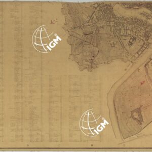 PIANTA TOPOGRAFICA DI ROMA  PUBBLICATA DALLA DIREZIONE GENERALE DEL CENSO ED AGGIORNATA A TUTTO IL CORRENTE ANNO MDCCCLXVI  - FOGLIO 4.