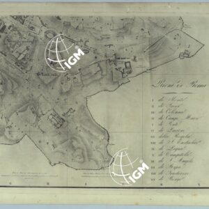 PIANTA TOPOGRAFICA DI ROMA  PUBBLICATA DALLA DIREZIONE GENERALE DEL CENSO ED AGGIORNATA A TUTTO IL CORRENTE ANNO MDCCCLXVI - FOGLIO 3.