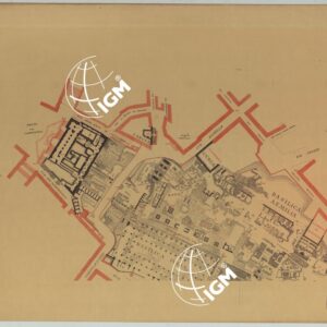 R. ACCADEMIA DEI LINCEI. PROF. VINCENZO REINA MEDIA PARS VRBIS RILIEVO PLANIMETRICO ED ALTIMETRICO ESEGUITO DAGLI ALLIEVI DELLA SCUOLA D'APPLICAZIONE PER GLI INGEGNERI IN ROMA COLLA GUIDA DEL PROF. U. BARBIERI DELL'ING. C. CASSINIS. ROMA.