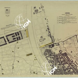 ROMA, CARTA DEI FABBRICATI E DELLE AREE AD USO MILITARE - FOGLIO 2.