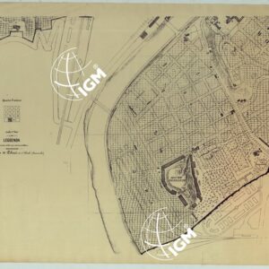 ROMA, CARTA DEI FABBRICATI E DELLE AREE AD USO MILITARE - FOGLIO 13.