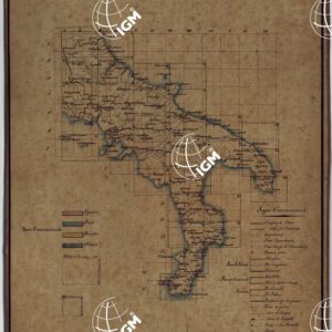 CARTA DELLE PROVINCE CONTINENTALI DELL'EX REGNO DI NAPOLI - QUADRO D'UNIONE