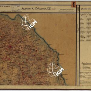 CARTA DELLE PROVINCE CONTINENTALI DELL'EX REGNO DI NAPOLI - SEZIONE 8 COLONNA XII (53)