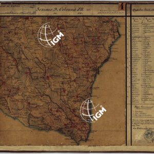 CARTA DELLE PROVINCE CONTINENTALI DELL'EX REGNO DI NAPOLI - SEZIONE 9 COLONNA XII (60)