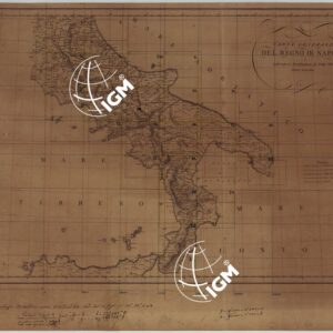 CARTA DELLE PROVINCIE NAPOLETANE IN 25 FOGLI COL PROCEDIMENTO DEL GENERALE AVET ALLA SCALA DI 1 250.000 PUBBLICATA DALL'ISTITUTO TOPOGRAFICO MILITARE 1874 - CARTA GENERALE DEL REGNO DI NAPOLI.