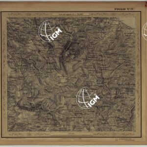 CARTA DELLE PROVINCIE NAPOLETANE IN 25 FOGLI COL PROCEDIMENTO DEL GENERALE AVET ALLA SCALA DI 1 250.000 PUBBLICATA DALL'STITUTO TOPOGRAFICO MILITARE 1874 - FOGLIO IV.
