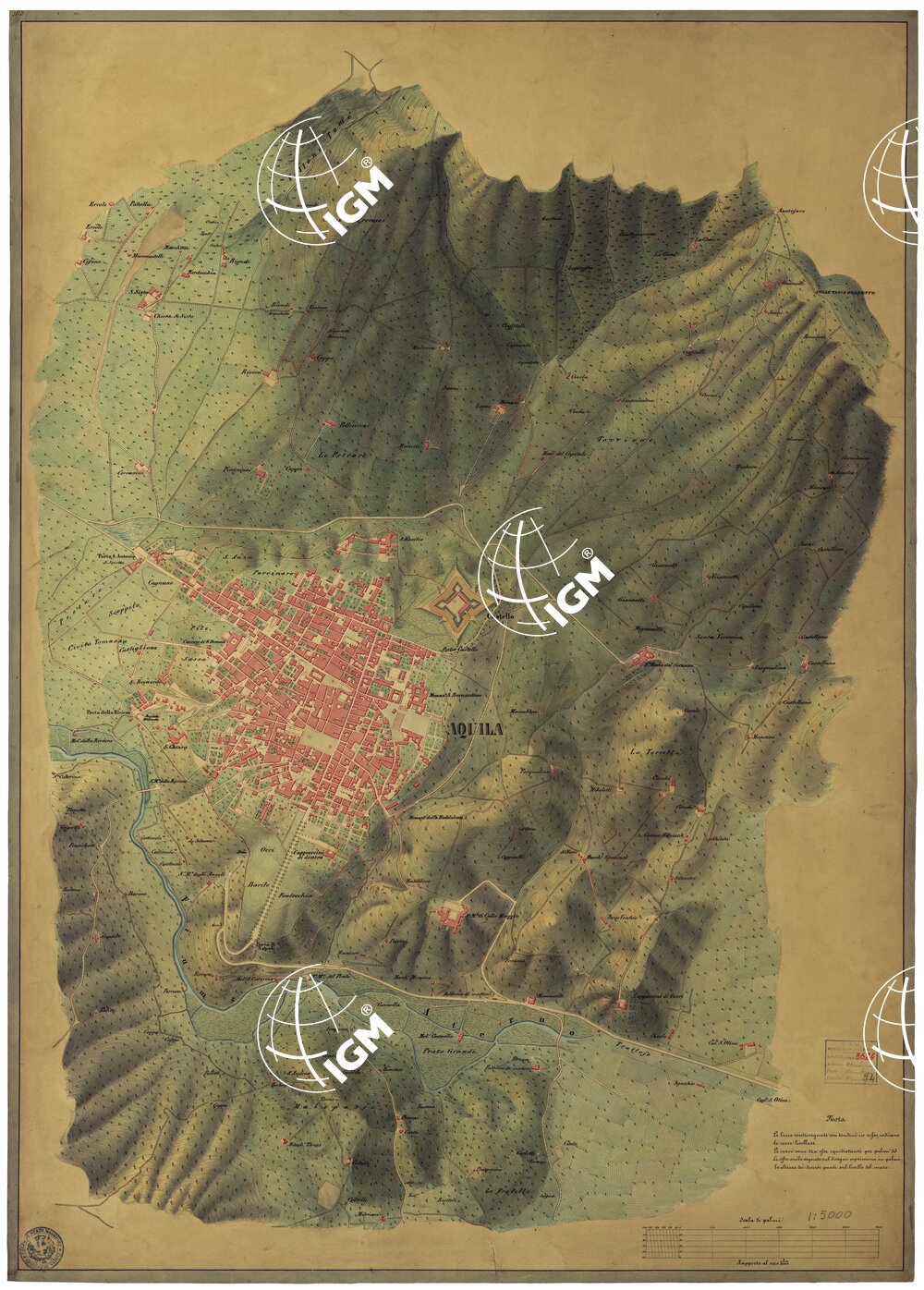 AQUILA E DINTORNI - COPIA IN ACQUERELLO.