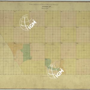 TAVOLETTE AL 20.000 PER LA CARTA DEL REGNO DI NAPOLI - FOGLIO 18 E 19 QUADRO INDICANTE LA DISTRIBUZIONE DELLE MINUTE DI CAMPAGNA.