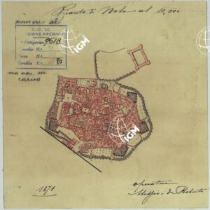 VESUVIO E DINTORNI - FOGLIO 13 PIANTA DELLA CITTA' DI NOLA.