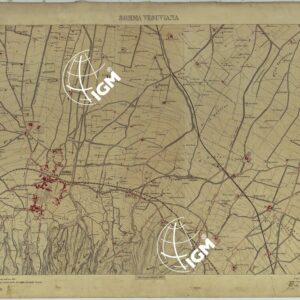 CARTA TOPOGRAFICA DEL MONTE VESUVIO RILEVATA E DISEGNATA DAGLI ALLIEVI DELL'ISTITUTO TOPOGRAFICO MIITARE NEGLI ANNI 1876-76 ALLA SCALA DI 1:10000 - FOGLIO 2 SOMMA VESUVIANA.