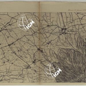 CARTA TOPOGRAFICA DEL MONTE VESUVIO RILEVATA E DISEGNATA DAGLI ALLIEVI DELL'ISTITUTO TOPOGRAFICO MIITARE NEGLI ANNI 1876-76 ALLA SCALA DI 1:10000 - FOGLIO I