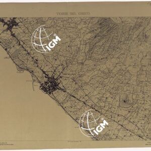 CARTA TOPOGRAFICA DEL MONTE VESUVIO RILEVATA E DISEGNATA DAGLI ALLIEVI DELL'ISTITUTO TOPOGRAFICO MIITARE NEGLI ANNI 1876-76 ALLA SCALA DI 1:10000 - TORRE DEL GRECO.