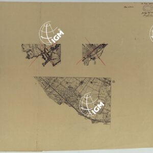 CARTA TOPOGRAFICA DEL MONTE VESUVIO RILEVATA E DISEGNATA DAGLI ALLIEVI DELL'ISTITUTO TOPOGRAFICO MIITARE NEGLI ANNI 1876-76 ALLA SCALA DI 1:50.000 - SPEZZONE DI CARTA.