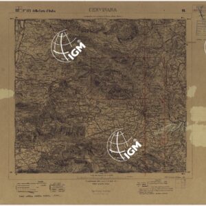 CARTA TOPOGRAFICA DEL MONTE VESUVIO VECCHIE TAVOLETTE ALLA SCALA 1.50.000 - FOGLIO 173 III CERVINARA.