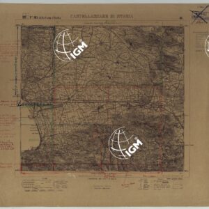CARTA TOPOGRAFICA DEL MONTE VESUVIO VECCHIE TAVOLETTE ALLA SCALA 1.50.000 - FOGLIO 185 III CASTELLAMMARE DI STABIA.