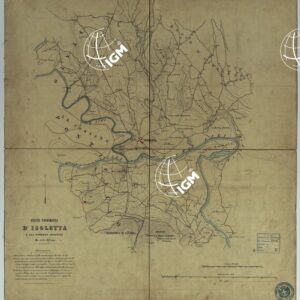 PIANTA TOPOGRAFICA D'ISOLETTA E DEL TERRENO ADIACENTE ALLA SCALA DI 1:10.000.