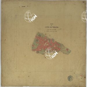 PIANTA DELLA CITTA' DI TERAMO ESEGUITA ALLA SCALA DELL'1:5.000 DALL'ALFIERE DEL CORPO R.LE DEL GENIO LAHALLE.