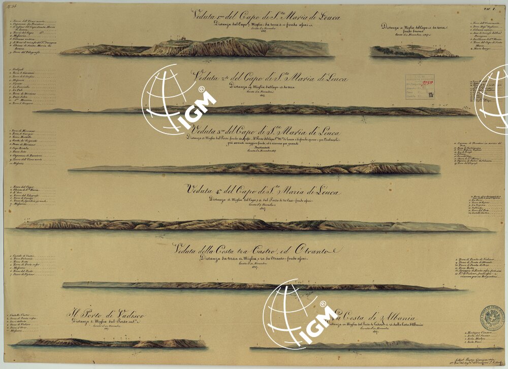 Vedute delle Coste dal Capo di Leuca al Promontorio del Gargano -Tavola 56-I
