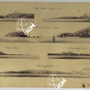 Vedute di alcuni punti delle Coste Dalmate, Montenegrine, Albanesi e delle Isole Ionie - Foglio 45-I - Albania - Montenegro