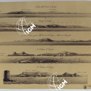 Vedute di alcuni punti delle Coste Dalmate, Montenegrine, Albanesi e delle Isole Ionie - Foglio 49-V - Grecia