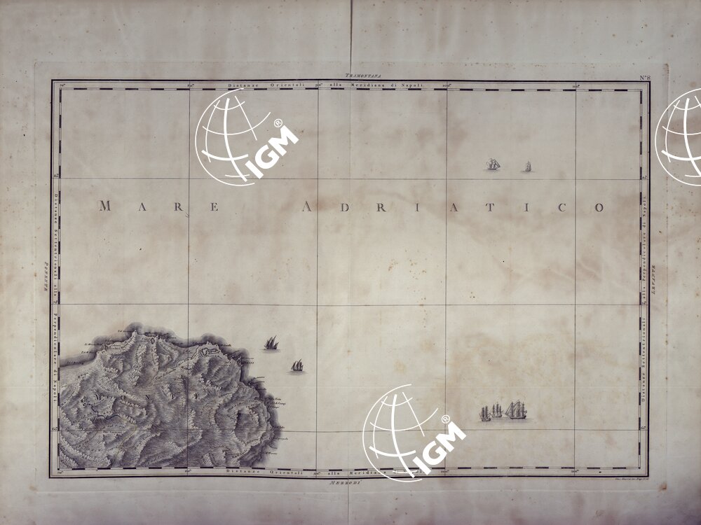 ATLANTE GEOGRAFICO DEL REGNO DI NAPOLI DELINEATO PER ORDINE DI FERDINANDO IV RE DELLE DUE SICILIE E C. E C. DA GIO' ANTONIO RIZZI ZANNONI GEOGRAFO DI SUA MAESTA' E TERMINATO NEL 1808 - TAVOLA 8.