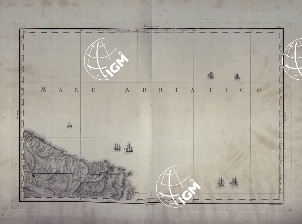 ATLANTE GEOGRAFICO DEL REGNO DI NAPOLI DELINEATO PER ORDINE DI FERDINANDO IV RE DELLE DUE SICILIE E C. E C. DA GIO' ANTONIO RIZZI ZANNONI GEOGRAFO DI SUA MAESTA' E TERMINATO NEL 1808 - TAVOLA 18.