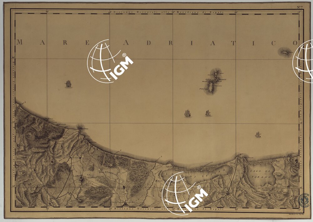 ATLANTE GEOGRAFICO DEL REGNO DI NAPOLI DELINEATO PER ORDINE DI FERDINANDO IV RE DELLE DUE SICILIE &C., &C., DA GIO. ANTONIO RIZZI ZANNONI GEOGRAFO DI SUA MAESTA' E TERMINATO NEL 1808 - TAVOLA 7.