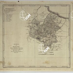 ATLANTE DELLE QUINDICI PROVINCIE AL DI QUA DEL FARO DEL REGNO DELLE DUE SICILIE A NORMA DELLA LEGGE DEL 1° MAGGIO 1816. INCISE D'ORDINE DI S. E. IL SEGRETARIO DI STATO MINISTRO DEGLI AFFARI INTERNI DA GENNARO BARTOLI - PROVINCIA DI MOLISE.