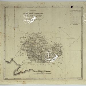 ATLANTE DELLE QUINDICI PROVINCIE AL DI QUA DEL FARO DEL REGNO DELLE DUE SICILIE A NORMA DELLA LEGGE DEL 1° MAGGIO 1816. INCISE D'ORDINE DI S. E. IL SEGRETARIO DI STATO MINISTRO DEGLI AFFARI INTERNI DA GENNARO BARTOLI - PROVINCIA DI PRINCIPATO ULTERIORE.