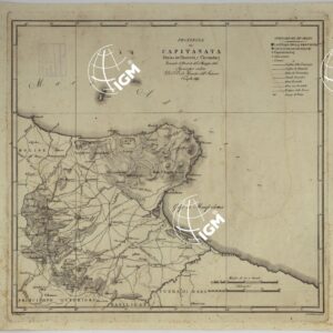 ATLANTE DELLE QUINDICI PROVINCIE AL DI QUA DEL FARO DEL REGNO DELLE DUE SICILIE A NORMA DELLA LEGGE DEL 1° MAGGIO 1816. INCISE D'ORDINE DI S. E. IL SEGRETARIO DI STATO MINISTRO DEGLI AFFARI INTERNI DA GENNARO BARTOLI - PROVINCIA DI CAPITANATA.