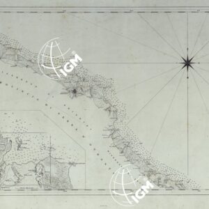 CARTA DI CABOTAGGIO DELLA COSTA DEL REGNO DELLE DUE SICILIE BAGNATA DALL'ADRIATICO DAL FIUME TRONTO AL CAPO DI S.TA MARIA DI LEUCA ESEGUITA NEL REALE OFFICIO TOPOGRAFICO. NAPOLI, 1834 - TAVOLA 10.