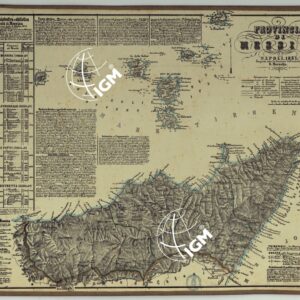 CARTA AMMINISTRATIVA DEL REGNO DELLE DUE SICILIE DIVISA IN SINGOLE PROVINCIE - PROVINCIA DI MESSINA.