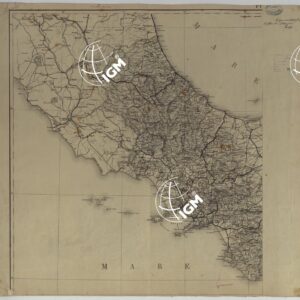 CARTA DELLE PROVINCIE MERIDIONALI D'ITALIA INDICANTE LE TAPPE MILITARI ED I RILIEVI POSTALI COSTRUTTA NEL R.LE OFFICIO TOPOGRAFICO DI NAPOLI SUI MIGLIORI ELEMENTI GEODETICI E TOPOGRAFICI - FOGLIO 1.