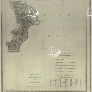 CARTA DELLE PROVINCIE MERIDIONALI D'ITALIA INDICANTE LE TAPPE MILITARI ED I RILIEVI POSTALI COSTRUTTA NEL R.LE OFFICIO TOPOGRAFICO DI NAPOLI SUI MIGLIORI ELEMENTI GEODETICI E TOPOGRAFICI - FOGLIO 4.