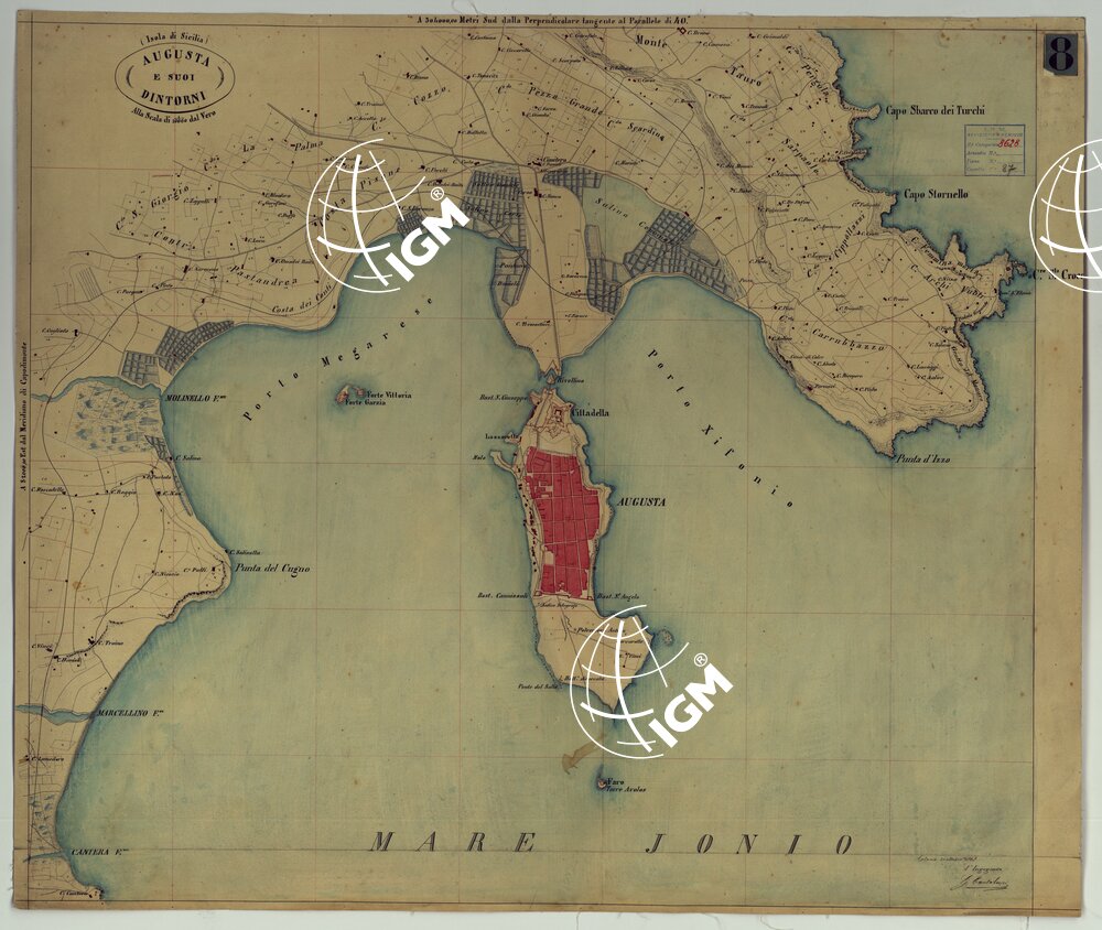 AUGUSTA E SUOI DINTORNI - ISOLA DI SICILIA - Foglio 1