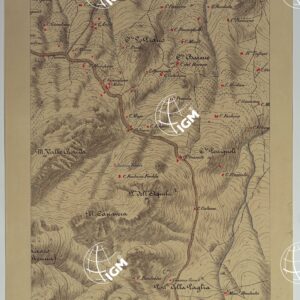 CARTA DEI DINTORNI DI PALERMO ALLA SCALA DI 1 A 10.000 PER LEMANOVRE SULLA CARTA ESEGUITA MEDIANTE INGRANDIMENTO GEOMETRICO DELLA CARTA AL 50.000, RIVEDUTA E COMPLETATA IN OGNI PARTE SUL TERRENO, CON STRUMENTI PER LEVATE SPEDITIVE - TAVOLA I 2.